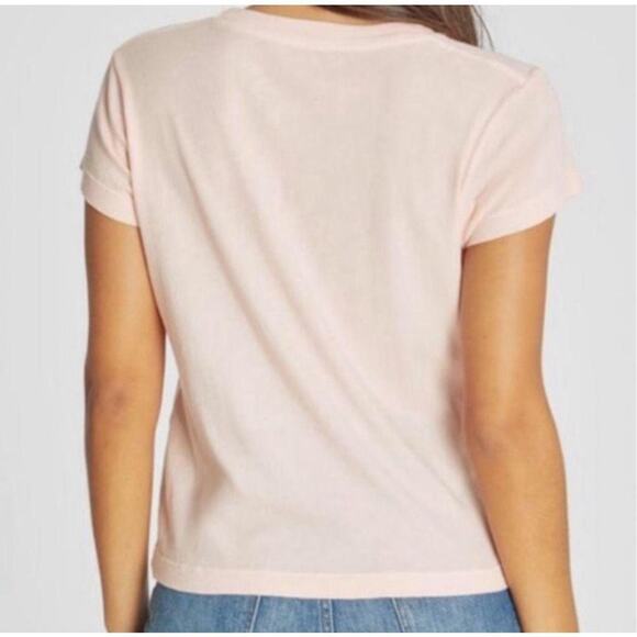 Wildfox Women's Sunshine Baby Keke Short Sleeve T-Shirt Pink Salt Size S NWT - Picture 2 of 10